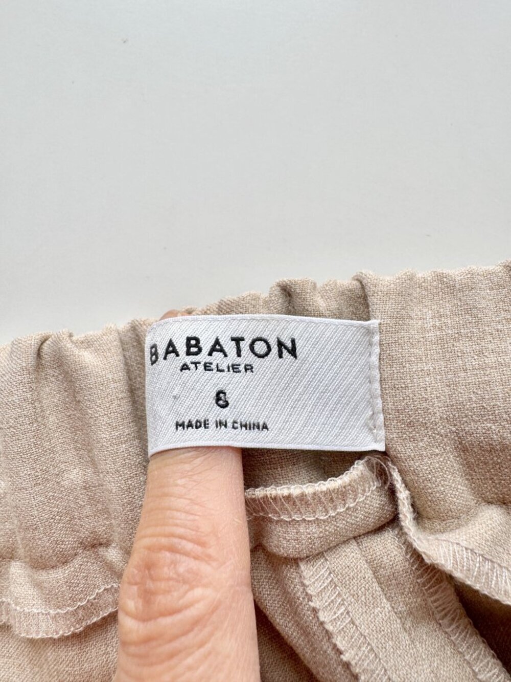 Aritzia BABATON Conan Heather Gold Camel (Re)Essential Trousers Pants, Size 8 - Picture 8 of 13